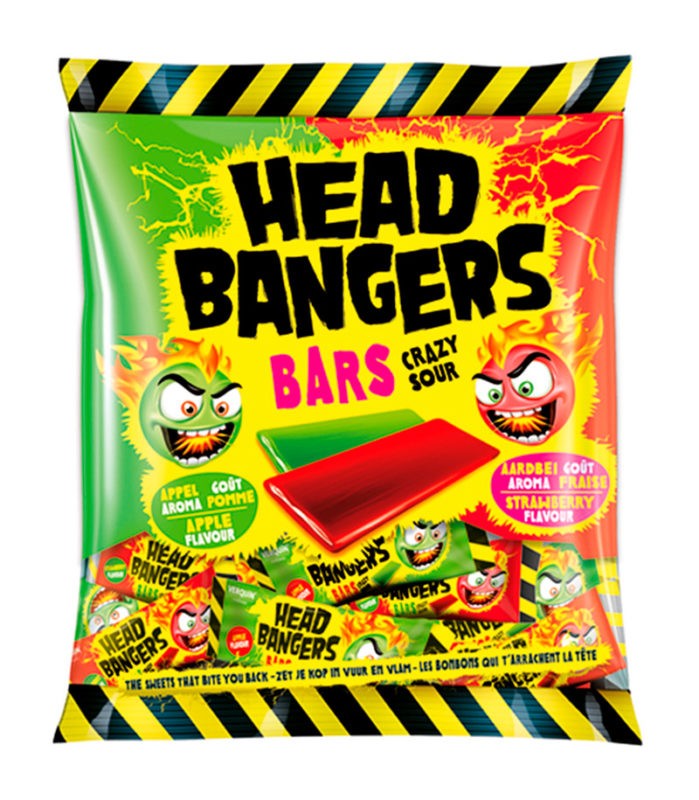 Head Bangers sour chewy candies